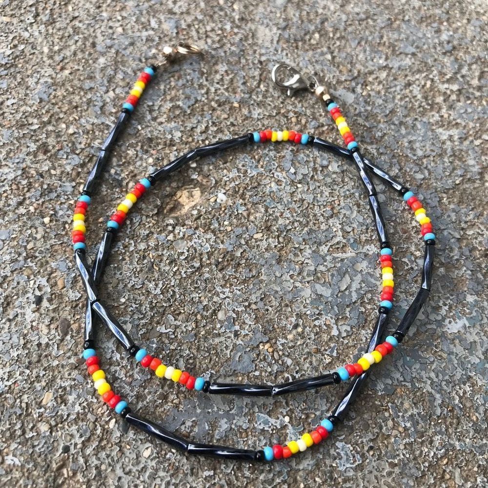 Handmade Native American Beaded Necklace Seed Bead Necklace